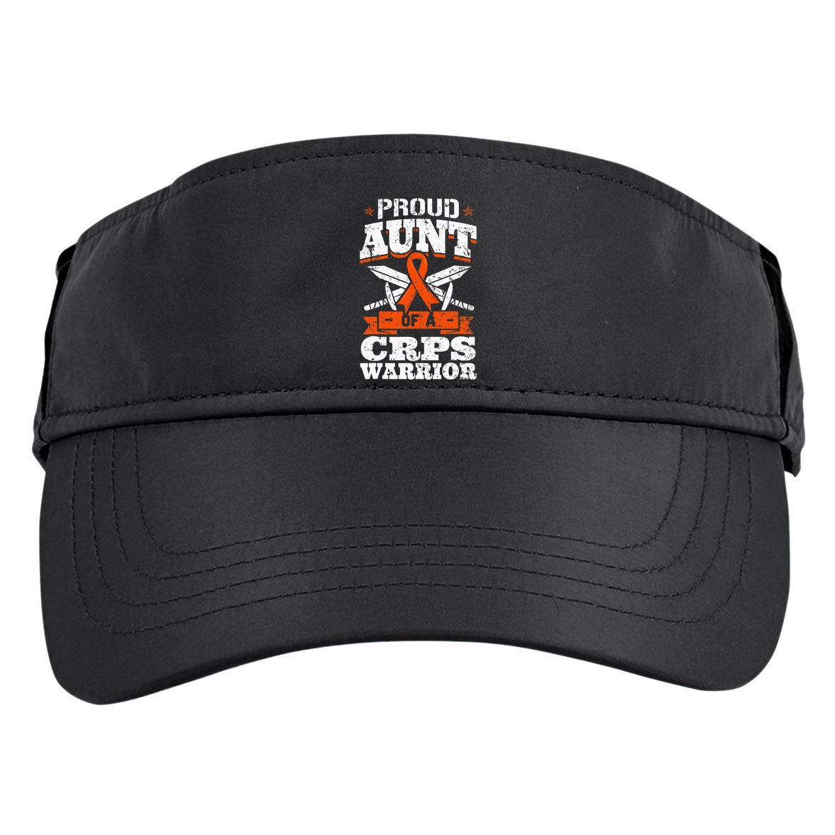 Proud Grandpa Of An Ewings Sarcoma Warrior Awareness Ribbon Adult Drive Performance Visor