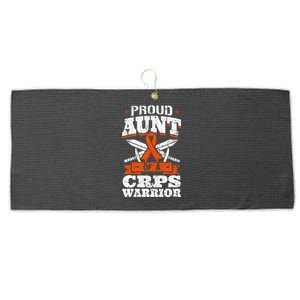 Proud Grandpa Of An Ewings Sarcoma Warrior Awareness Ribbon Large Microfiber Waffle Golf Towel