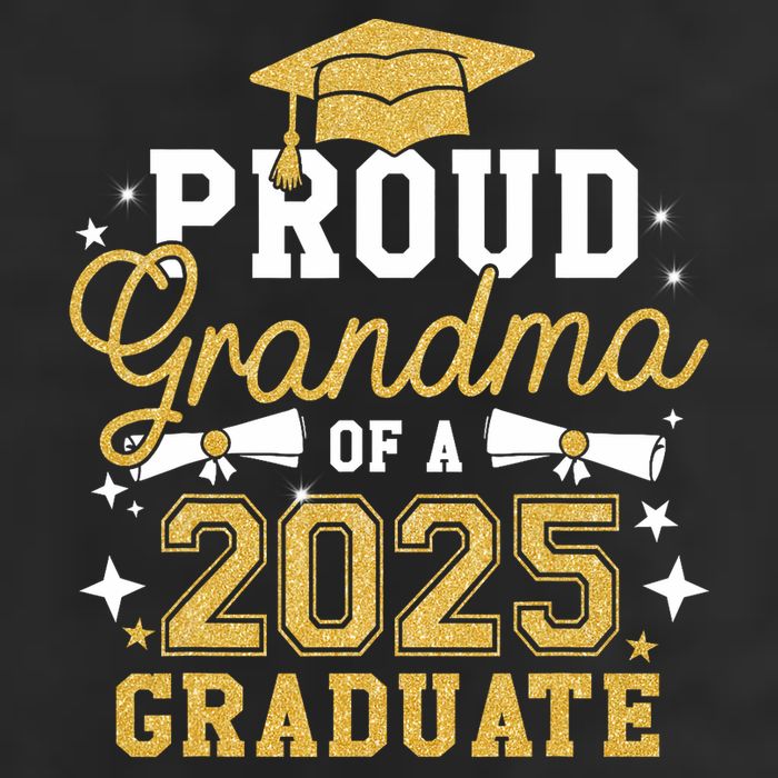 Proud Grandma Of A 2025 Graduate Grandma Graduation 2025 7 Panel Mesh Trucker Snapback Hat