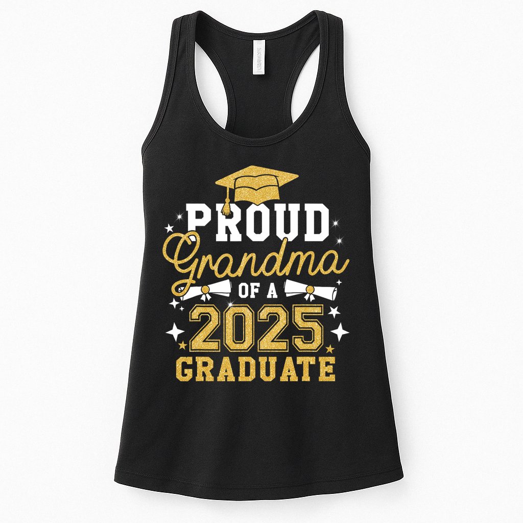 Proud Grandma Of A 2025 Graduate Grandma Graduation 2025 Womens Tank Top
