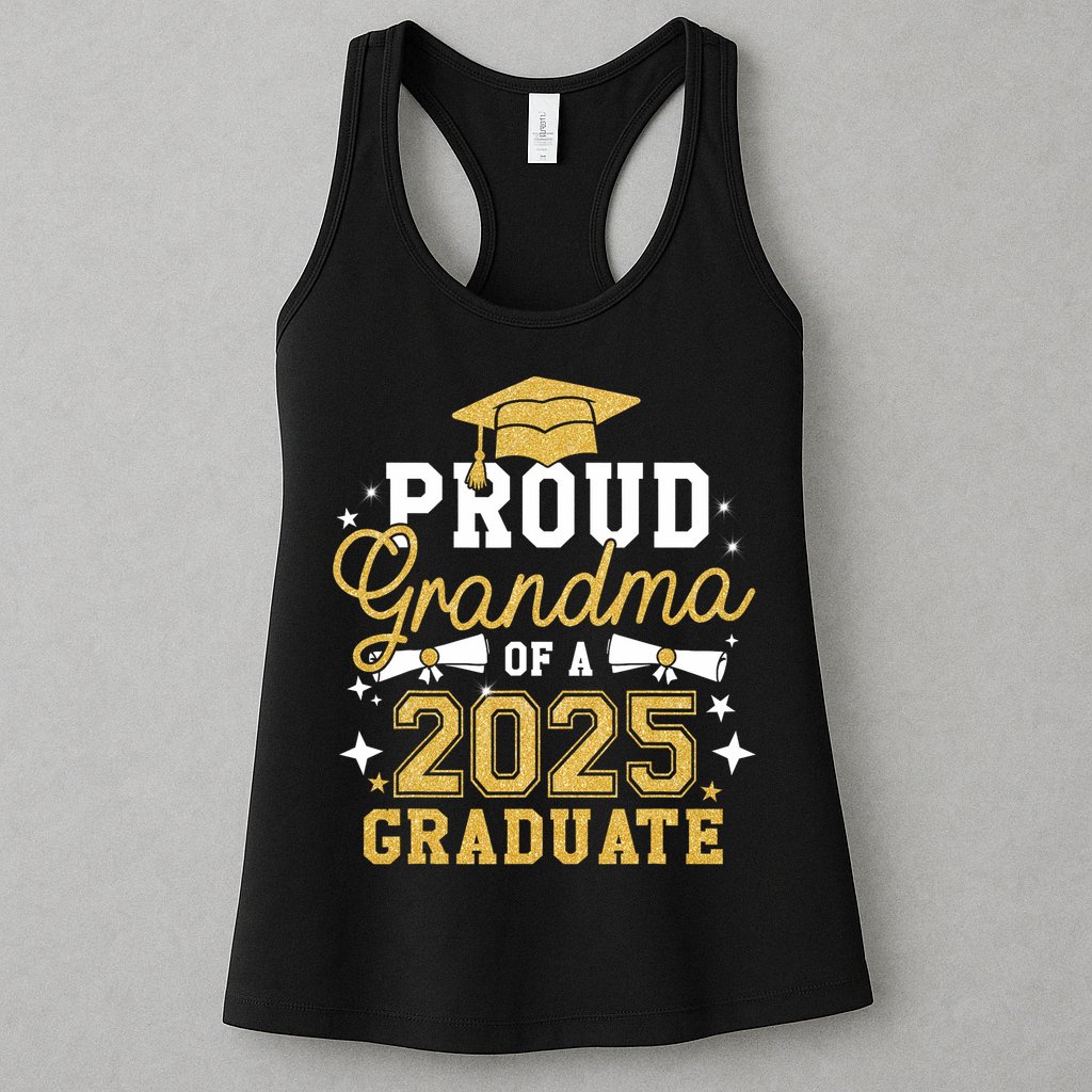 Proud Grandma Of A 2025 Graduate Grandma Graduation 2025 Womens Tank Top