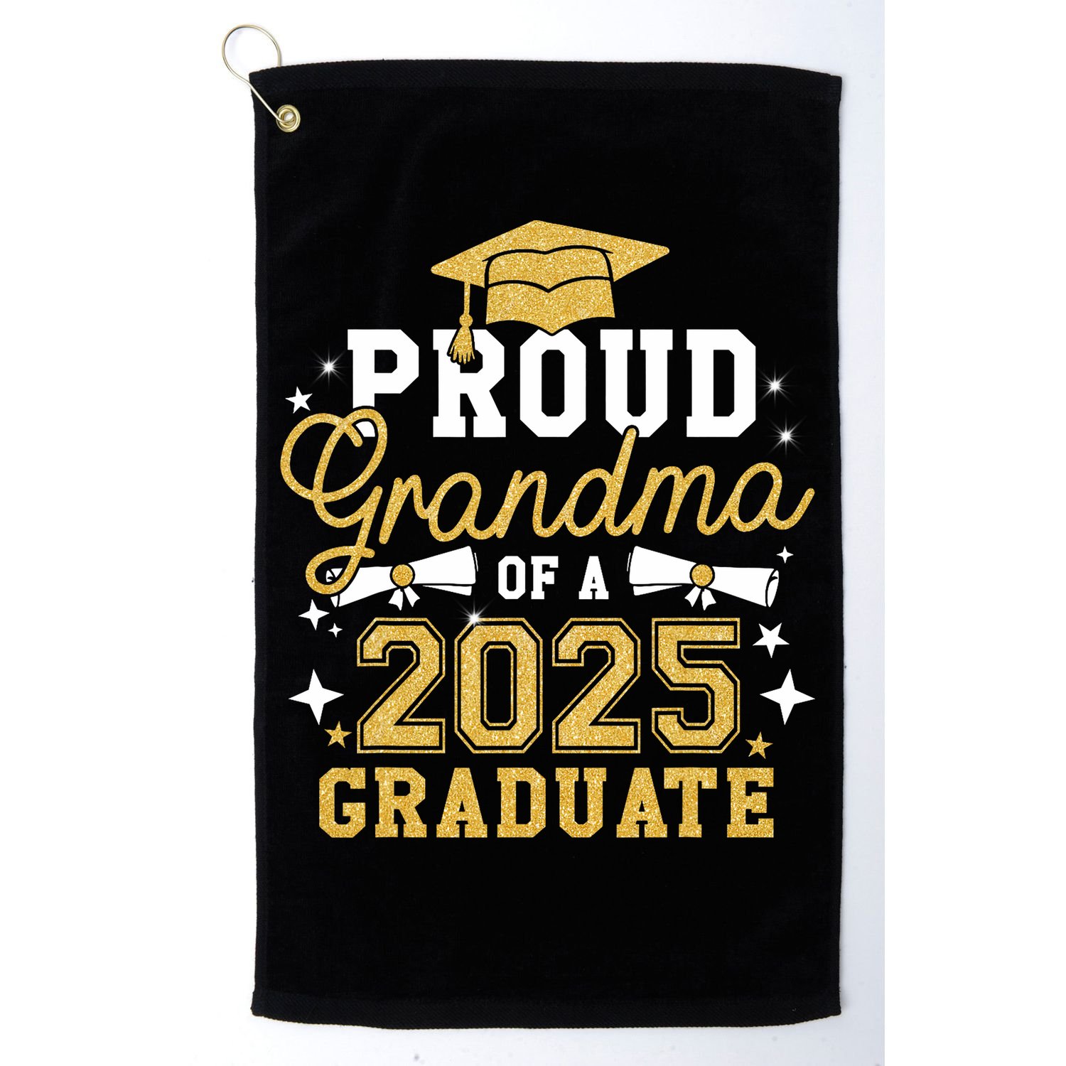 Proud Grandma Of A 2025 Graduate Grandma Graduation 2025 Golf Towel