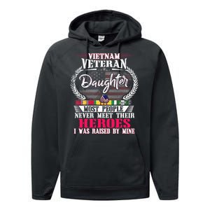 Proud Grandson Of A Vietnam Veteran Performance Fleece Hoodie