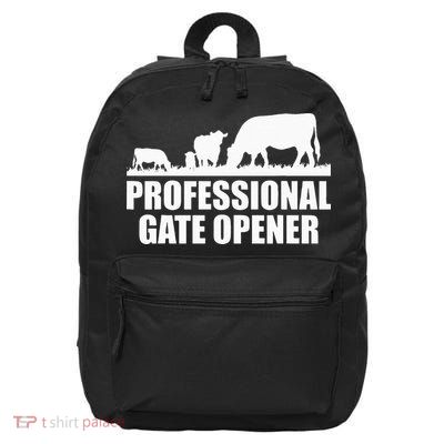 Professional Gate Opener Cow Apparel 16 in Basic Backpack