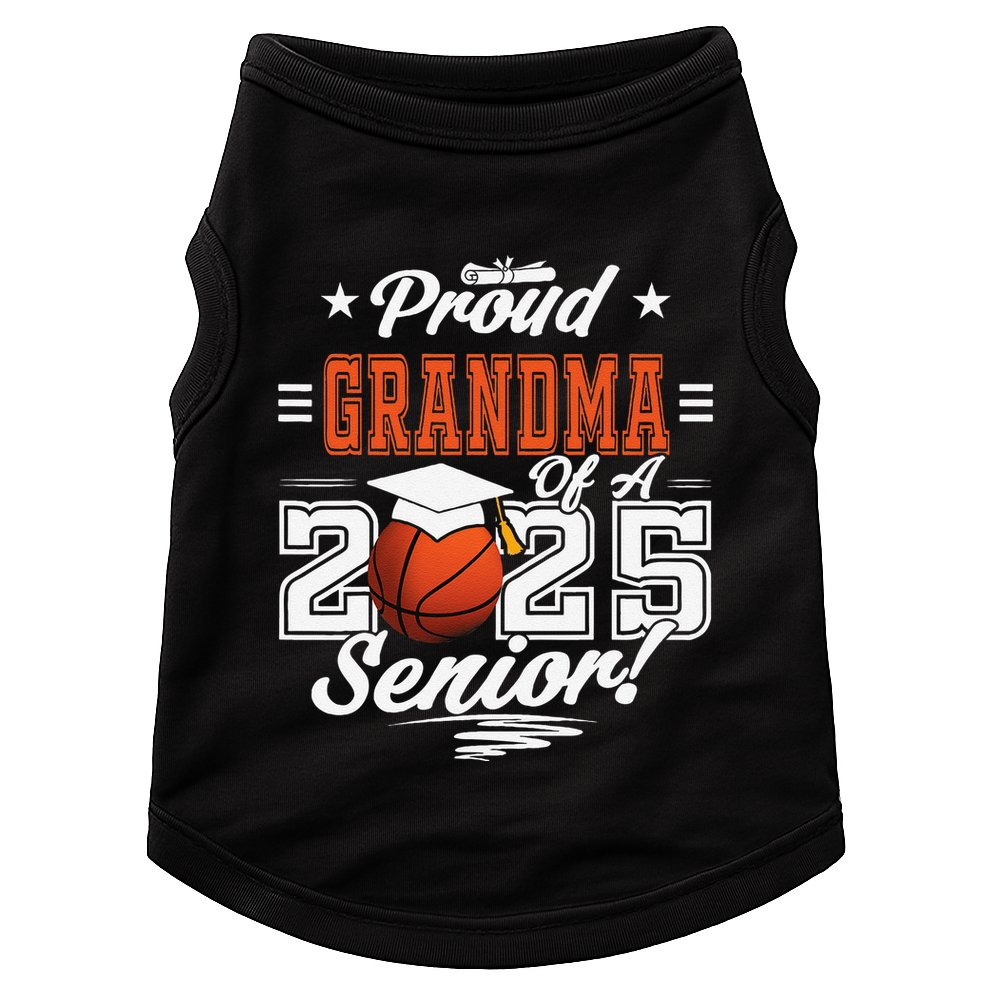 Proud Grandma Of A 2025 Senior Graduate Basketball Gift Doggie Tank