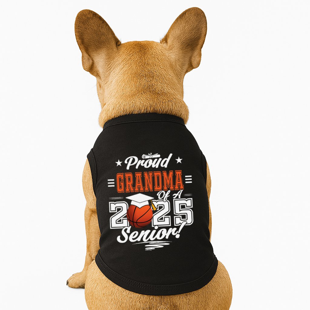Proud Grandma Of A 2025 Senior Graduate Basketball Gift Doggie Tank