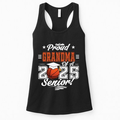 Proud Grandma Of A 2025 Senior Graduate Basketball Gift Womens Tank Top