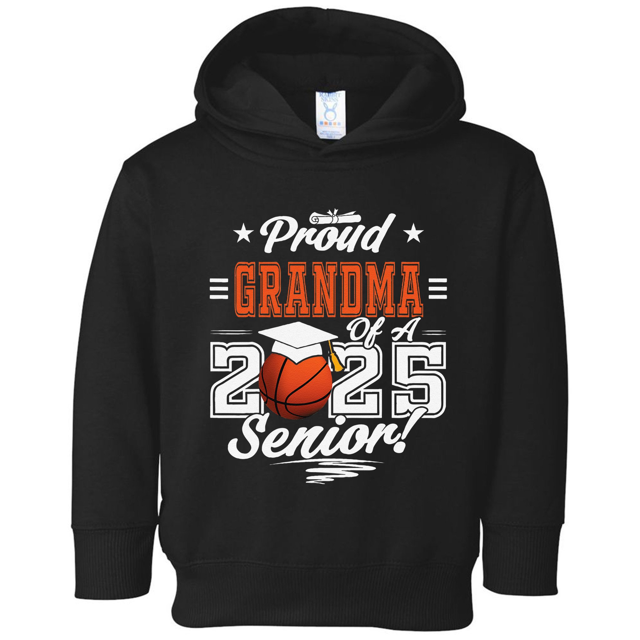Proud Grandma Of A 2025 Senior Graduate Basketball Gift Toddler Hoodie