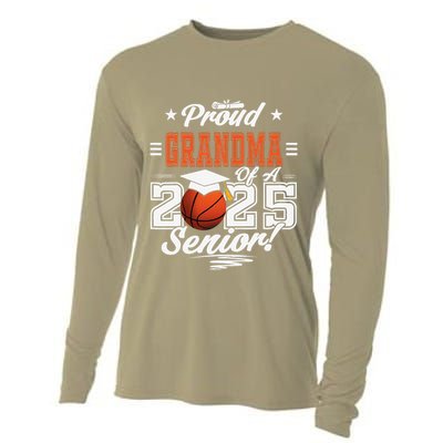 Proud Grandma Of A 2025 Senior Graduate Basketball Gift Cooling Performance Long Sleeve Crew