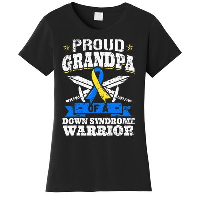 Proud Grandpa Of A Down Syndrome Warrior Downs Granddad Women's T-Shirt