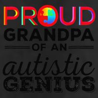 Proud Grandpa Of An Autistic Genius Autism Awareness 11oz C Handle Ceramic Mug