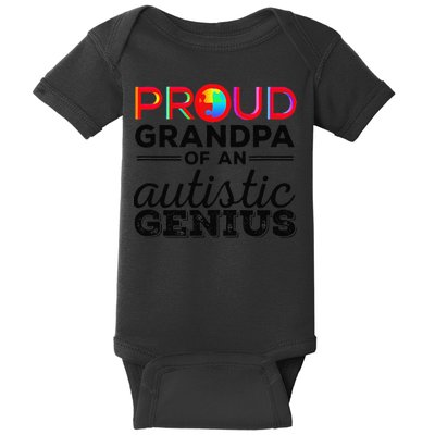 Proud Grandpa Of An Autistic Genius Autism Awareness Baby Bodysuit