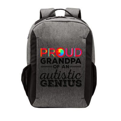 Proud Grandpa Of An Autistic Genius Autism Awareness Vector Backpack
