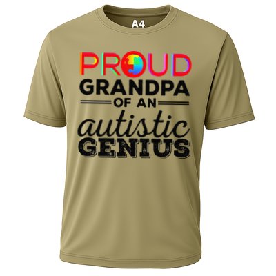 Proud Grandpa Of An Autistic Genius Autism Awareness Performance Shirt