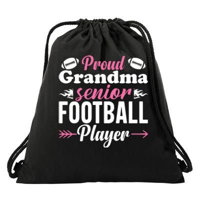 Proud Grandma Of A Senior Football Player Drawstring Bag