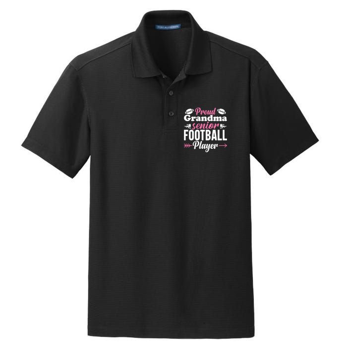 Proud Grandma Of A Senior Football Player Dry Zone Grid Polo