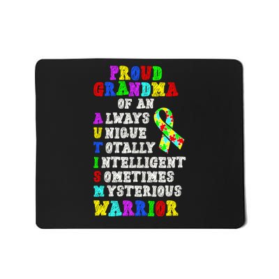 proud grandma of an autism warrior grandma autism grandma cool gift Mousepad