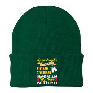 Proud Granddaughter Of Vietnam Veteran Freedom Isn't Free Knit Cap Winter Beanie