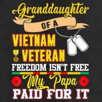 Proud Granddaughter Of Vietnam Veteran Freedom Isn't Free 7 Panel Mesh Trucker Snapback Hat
