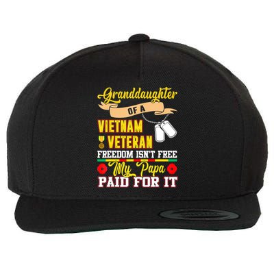 Proud Granddaughter Of Vietnam Veteran Freedom Isn't Free Wool Snapback Cap