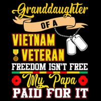 Proud Granddaughter Of Vietnam Veteran Freedom Isn't Free Wool Snapback Cap