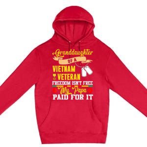 Proud Granddaughter Of Vietnam Veteran Freedom Isn't Free Premium Pullover Hoodie