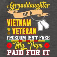 Proud Granddaughter Of Vietnam Veteran Freedom Isn't Free Vector Backpack
