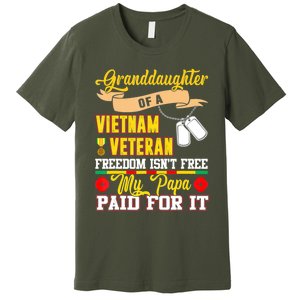 Proud Granddaughter Of Vietnam Veteran Freedom Isn't Free Premium T-Shirt