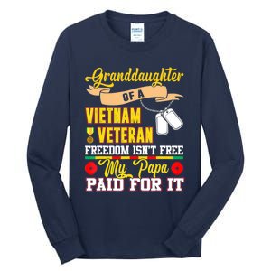 Proud Granddaughter Of Vietnam Veteran Freedom Isn't Free Tall Long Sleeve T-Shirt