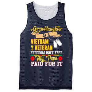 Proud Granddaughter Of Vietnam Veteran Freedom Isn't Free Mesh Reversible Basketball Jersey Tank