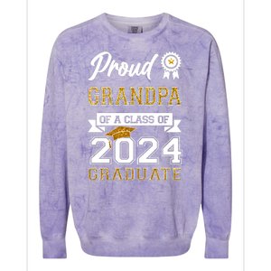 Proud Grandpa Of The Class Of 2024 Graduate Colorblast Crewneck Sweatshirt