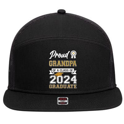 Proud Grandpa Of The Class Of 2024 Graduate 7 Panel Mesh Trucker Snapback Hat