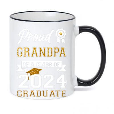 Proud Grandpa Of The Class Of 2024 Graduate 11oz Black Color Changing Mug