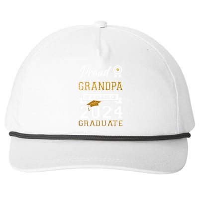 Proud Grandpa Of The Class Of 2024 Graduate Snapback Five-Panel Rope Hat