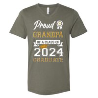 Proud Grandpa Of The Class Of 2024 Graduate V-Neck T-Shirt