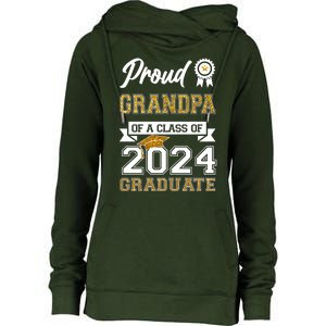 Proud Grandpa Of The Class Of 2024 Graduate Womens Funnel Neck Pullover Hood