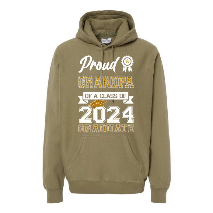 Proud Grandpa Of The Class Of 2024 Graduate Premium Hoodie