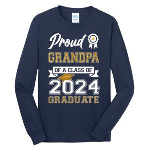 Proud Grandpa Of The Class Of 2024 Graduate Tall Long Sleeve T-Shirt