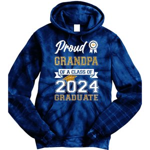 Proud Grandpa Of The Class Of 2024 Graduate Tie Dye Hoodie