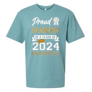 Proud Grandpa Of The Class Of 2024 Graduate Sueded Cloud Jersey T-Shirt