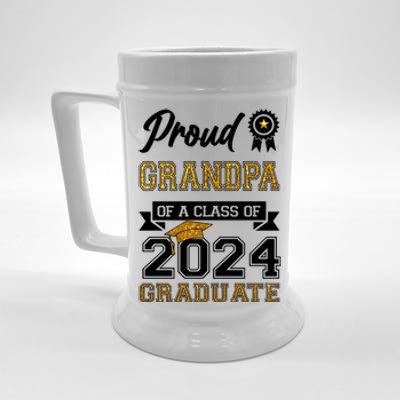 Proud Grandpa Of The Class Of 2024 Graduate Beer Stein