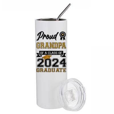 Proud Grandpa Of The Class Of 2024 Graduate Stainless Steel Tumbler