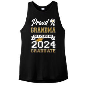 Proud Grandma Of The Class Of 2024 Graduate Ladies PosiCharge Tri-Blend Wicking Tank