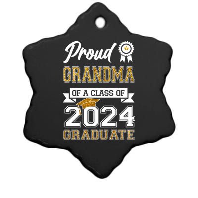 Proud Grandma Of The Class Of 2024 Graduate Ceramic Star Ornament