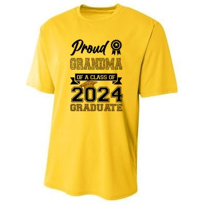 Proud Grandma Of The Class Of 2024 Graduate Youth Performance Sprint T-Shirt