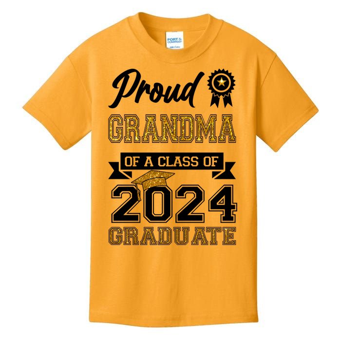 Proud Grandma Of The Class Of 2024 Graduate Kids T-Shirt