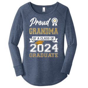 Proud Grandma Of The Class Of 2024 Graduate Women's Perfect Tri Tunic Long Sleeve Shirt