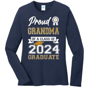 Proud Grandma Of The Class Of 2024 Graduate Ladies Long Sleeve Shirt