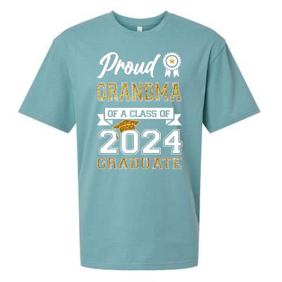 Proud Grandma Of The Class Of 2024 Graduate Sueded Cloud Jersey T-Shirt