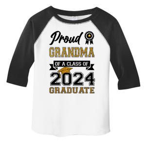 Proud Grandma Of The Class Of 2024 Graduate Toddler Fine Jersey T-Shirt